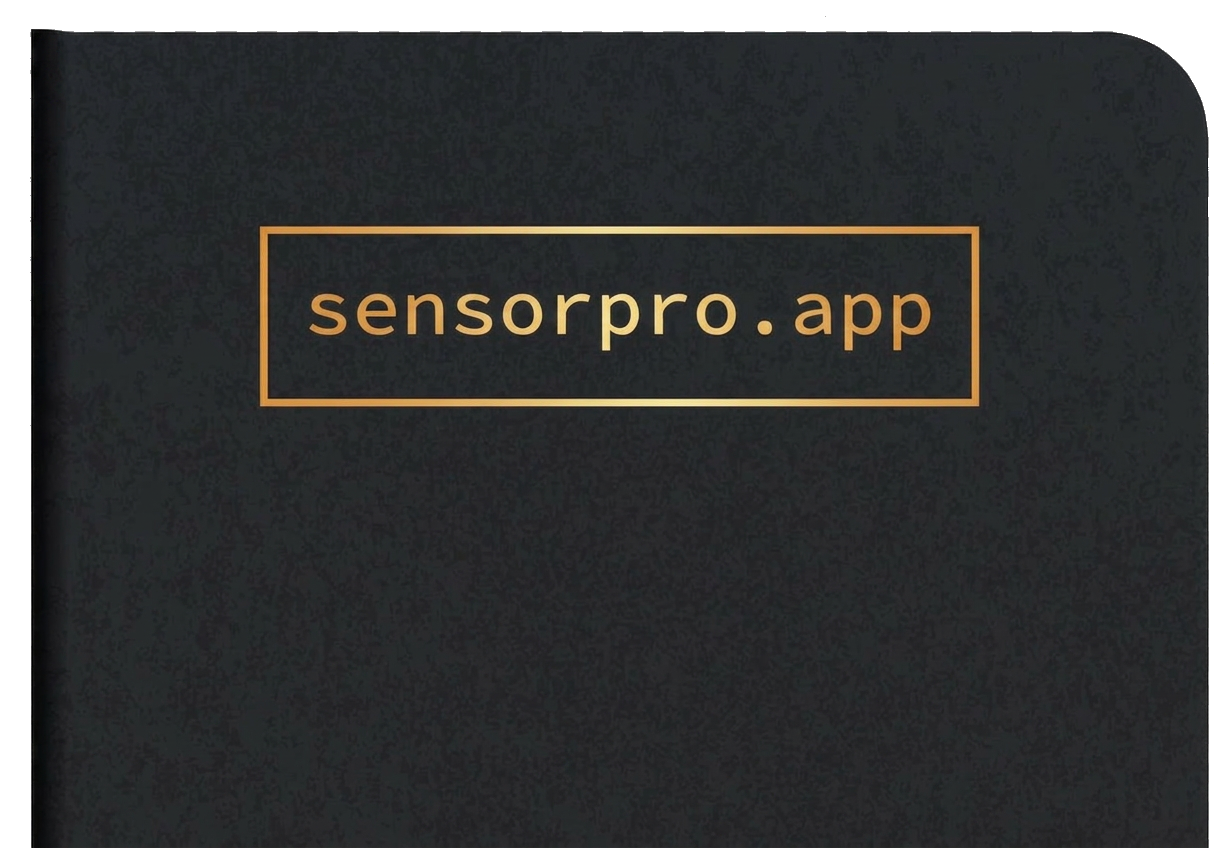 SensorPro branded Moleskine notebook